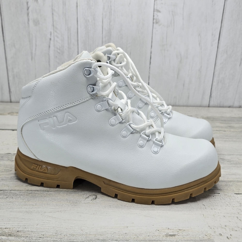 New Without Tags Fila Women's White and Tan Hiking Boots Size 10.5